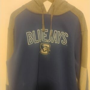 Blue and Gray Men's Hoodie